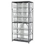24 Inch (in) Shelf Depth Super-Size AkroBin Steel Shelving with 30287/30288 Bins - 3