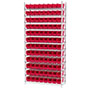 74 Inch (in) Shelf Height Wire Shelving with 30120 Bin - 3