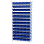 74 Inch (in) Shelf Height Wire Shelving with 30130 Bin