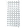 74 Inch (in) Shelf Height Wire Shelving with 30130 Bin - 2