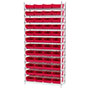 74 Inch (in) Shelf Height Wire Shelving with 30150 Bin - 4