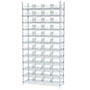 74 Inch (in) Shelf Height Wire Shelving with 30150 Bin - 2