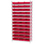 74 Inch (in) Shelf Height Wire Shelving with 30170 Bin - 4