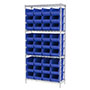 74 Inch (in) Shelf Height Wire Shelving with 30240 Bin 74 Inch (in) Shelf Height Wire Shelving with 30240 Bin