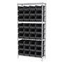 74 Inch (in) Shelf Height Wire Shelving with 30240 Bin (AWS143630240)