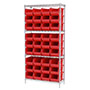 74 Inch (in) Shelf Height Wire Shelving with 30240 Bin - 5