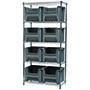 74 Inch (in) Shelf Height Wire Shelving with 13018 Bin - 3