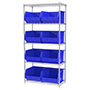 74 Inch (in) Shelf Height Wire Shelving with 30270 Bin - 2