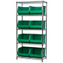 74 Inch (in) Shelf Height Wire Shelving with 30270 Bin - 4