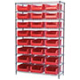 74 Inch (in) Shelf Height Wire Shelving with 30280 Bin - 2