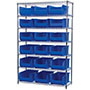 74 Inch (in) Shelf Height Wire Shelving with 30281 Bin - 3