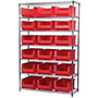 74 Inch (in) Shelf Height Wire Shelving with 30281 Bin - 2