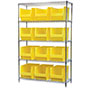 74 Inch (in) Shelf Height Wire Shelving with 30282 Bin