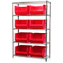 74 Inch (in) Shelf Height Wire Shelving with 30283 Bin - 2