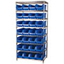 74 Inch (in) Shelf Height Wire Shelving with 30284 Bin