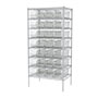 74 Inch (in) Shelf Height Wire Shelving with 30284 Bin - 2