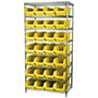 74 Inch (in) Shelf Height Wire Shelving with 30284 Bin - 4