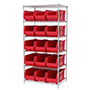 74 Inch (in) Shelf Height Wire Shelving with 30287 Bin - 3