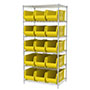 74 Inch (in) Shelf Height Wire Shelving with 30287 Bin - 4