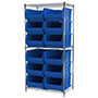 74 Inch (in) Shelf Height Wire Shelving with 30288 Bin