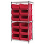 74 Inch (in) Shelf Height Wire Shelving with 30288 Bin - 3