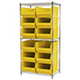 74 Inch (in) Shelf Height Wire Shelving with 30288 Bin - 4