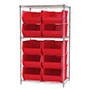 63 Inch (in) Shelf Height Wire Shelving with 30288 Bin - 3
