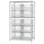 63 Inch (in) Shelf Height Wire Shelving with 30288 Bin - 2