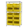 63 Inch (in) Shelf Height Wire Shelving with 30288 Bin - 4