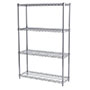 54 Inch (in) Height, 12 Inch (in) Width, and 36 Inch (in) Length Wire Shelving Starter Unit