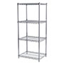 54 Inch (in) Height, 18 Inch (in) Width, and 24 Inch (in) Length Wire Shelving Starter Unit