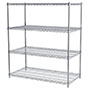 54 Inch (in) Height, 24 Inch (in) Width, and 48 Inch (in) Length Wire Shelving Starter Unit