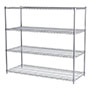 54 Inch (in) Height, 24 Inch (in) Width, and 60 Inch (in) Length Wire Shelving Starter Unit